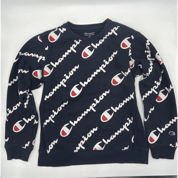 Champion Other - Vintage Champion Reverse Weave Logo Sweatshirt All‎ Over Print Size XL #C232